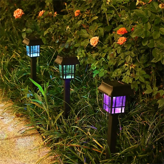 Cadorn Solar - Powered Ground - Stake String Lights, Colorful Outdoor Garden Decorative Lamps