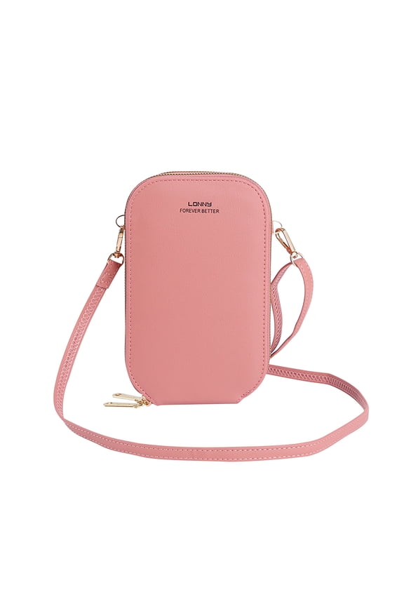 Touchscreen Phone Crossbody Bag for Women Small Vertical Zipper Wallet PU Leather Korean Style Fashion with Large Capacity for Work Travel Shopping and Daily Essentials Black