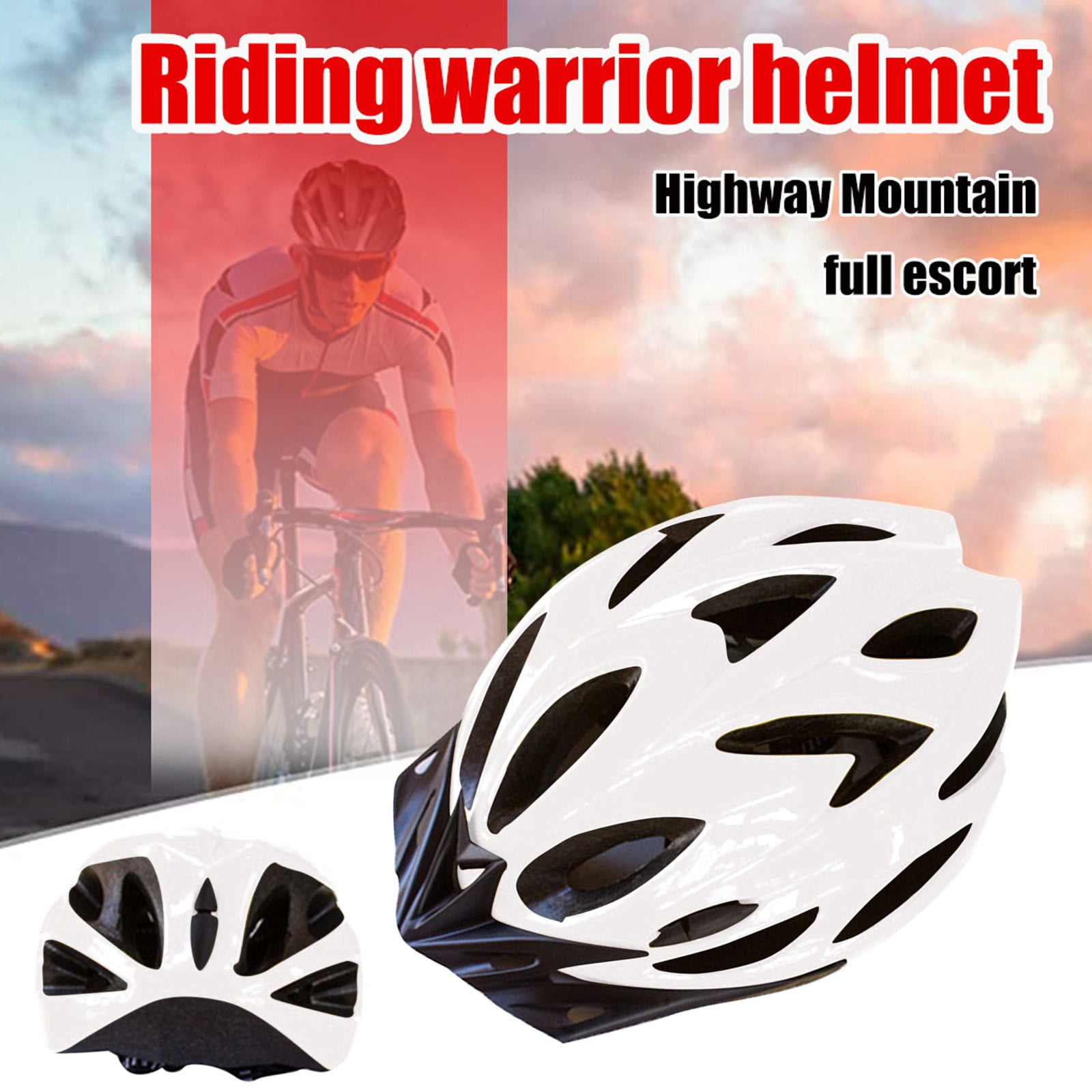 Cadorn Unisex White Bike Helmet for MTB & Road Cycling Sports