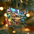 thumbnail image 1 of Cadorn United States Ornament USA Map Style Christmas Tree Decoration, Christmas Decorative Pendant, 1 of 2