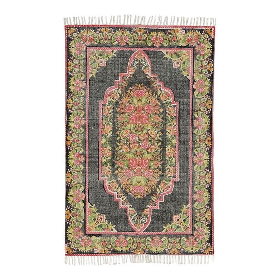 Cadot Transitional Medallion, Red/Black/Yellow, 8' x 11' Area Rug