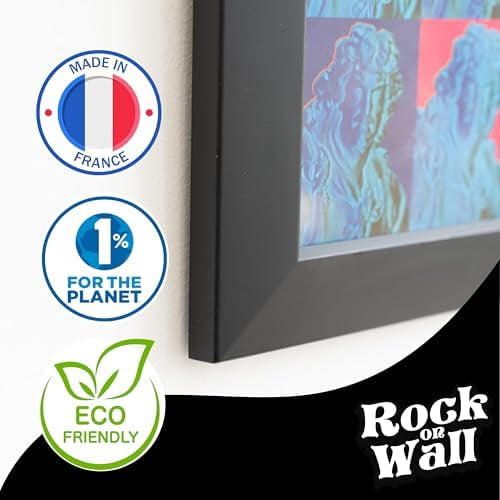 Cadre pour disque vinyle avec plexiglass anti-reflet BLACK (Vinyl Record)