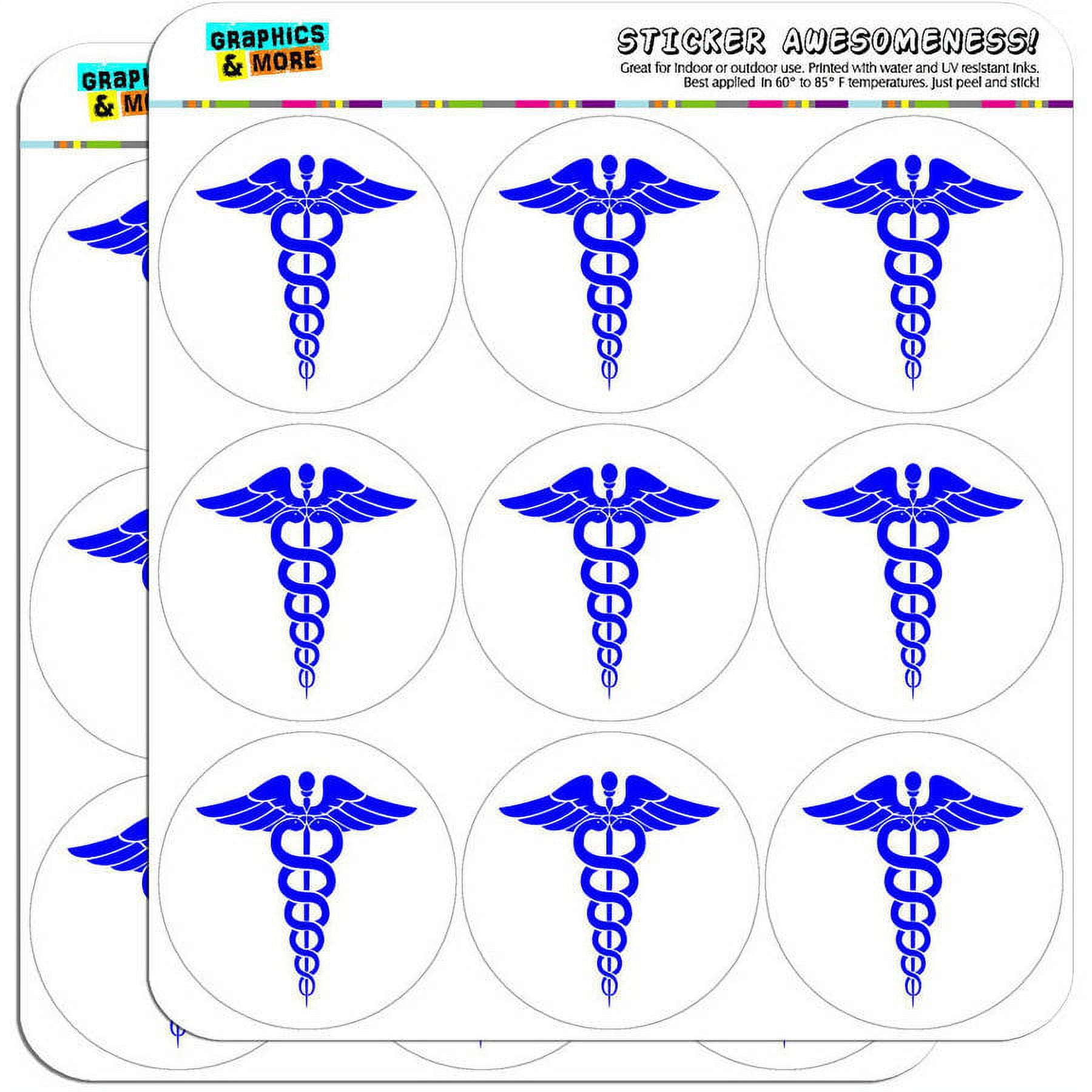 Caduceus Medical Symbol Blue Doctor MD RN EMT 18 2\, image size:1800x1800