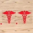 thumbnail image 1 of Caduceus Symbol EMT Medical Vinyl Decal Sticker - 2 Pack Red, 4 Inches - No Background for Car Boat Laptop, 1 of 6