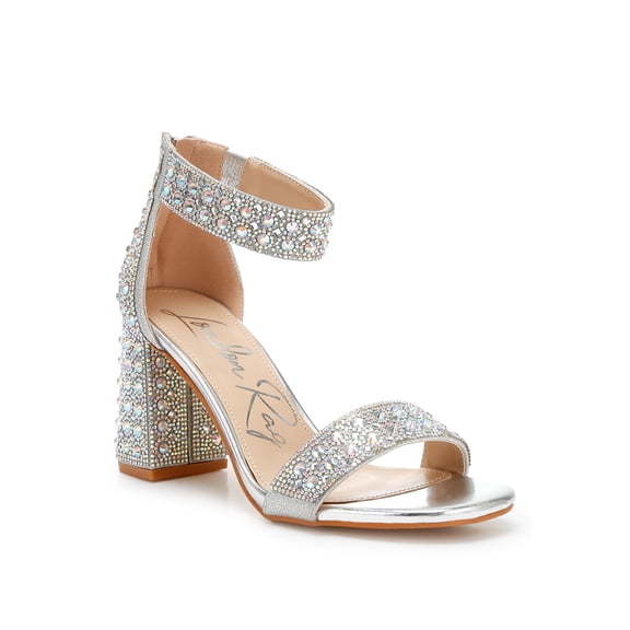 Cady Rhinestones And Sequins Block Sandals