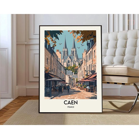 Caen France Normandy Poster Unframed Paper Print