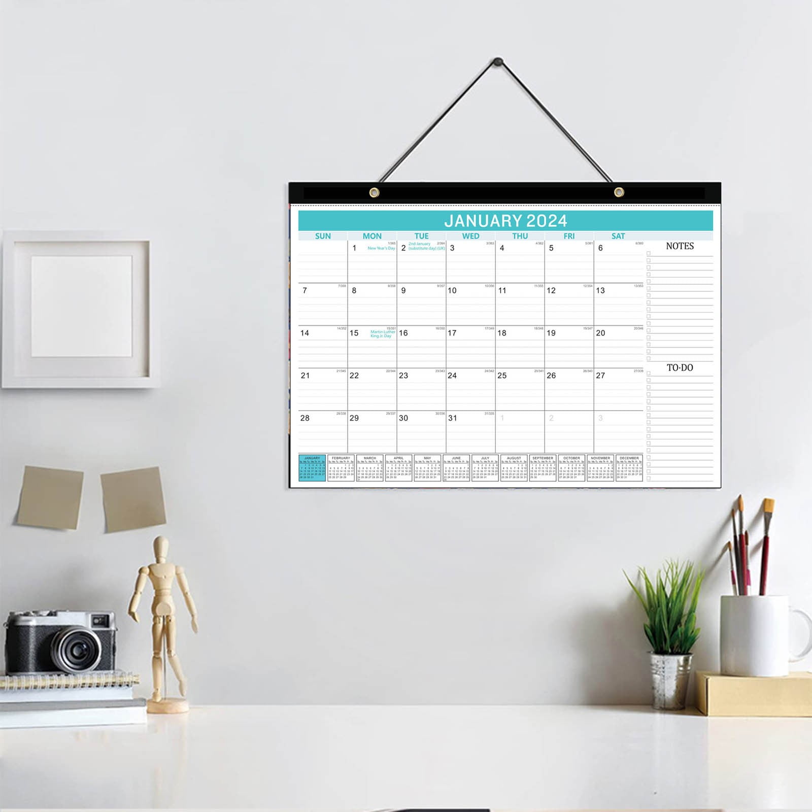 Caeoweyj 2025 Desk Calendar 18 Months 2025.1 2025.6 Desk 2022 Calendar