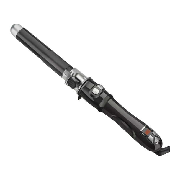 Caeoweyjj 5 in Curling Wand Hair Curling Irons Big Barrel Creeping Waves Thin Wand Automatic Rotating Electric Curling Automatic Curling God O Hurt Hair Big Wave Curly Hair Black 28mm Gauge