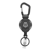 Caeoweyjj Lanyard with Key Ring Key Holder for Pants Women Lanyard Wrist Bracelet for Keys Key Charms for Car Keys Black Circular Outdoor Mountaineering Easy To Pull Buckle Steel Wire Rope Anti Loss