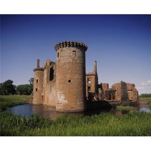 Caerlaverock Castle Dumfries Scotland - 13th Century Triangular Moated Castle Poster Print by The Irish Image Collection, 30 x 24 - Large