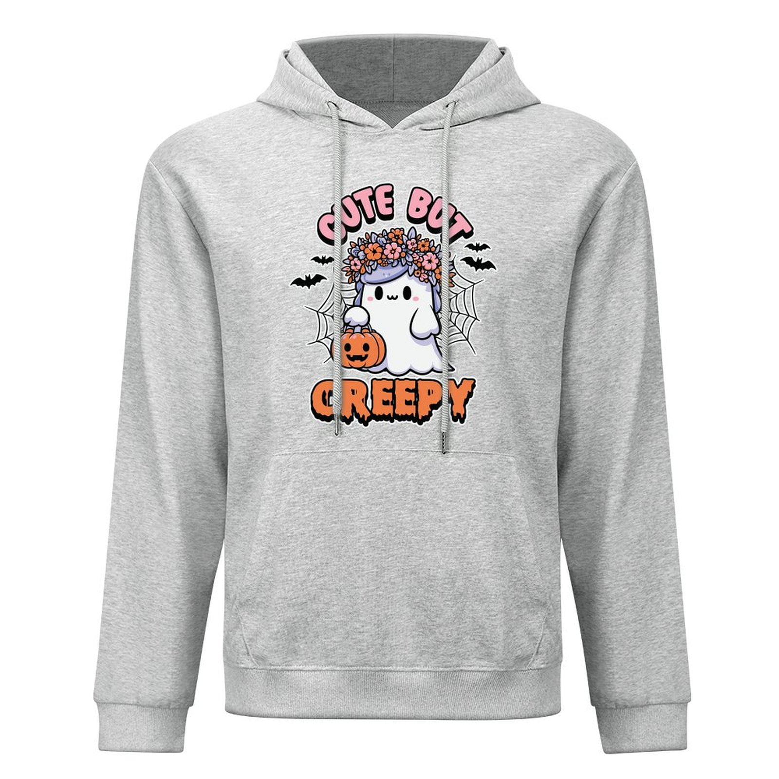 Creaon Halloween Hoodies for Men, Ghost Boo Long Sleeve Sweatshirts