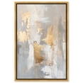 thumbnail image 1 of Caesar Grey Canvas Midcentury Abstract by Art Remedy, Gold Frame, 20" x 30", 1 of 7