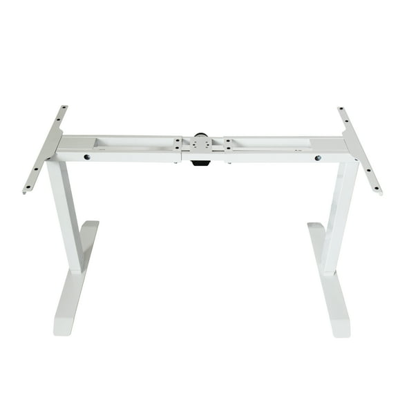 Caesar Hardware A-Legs Electric Adjustable Height Sit Stand Desk Legs Only - Single Motor Frame with Memory Preset Handset Controller - Desk Top Not Included, White with Extended Range)