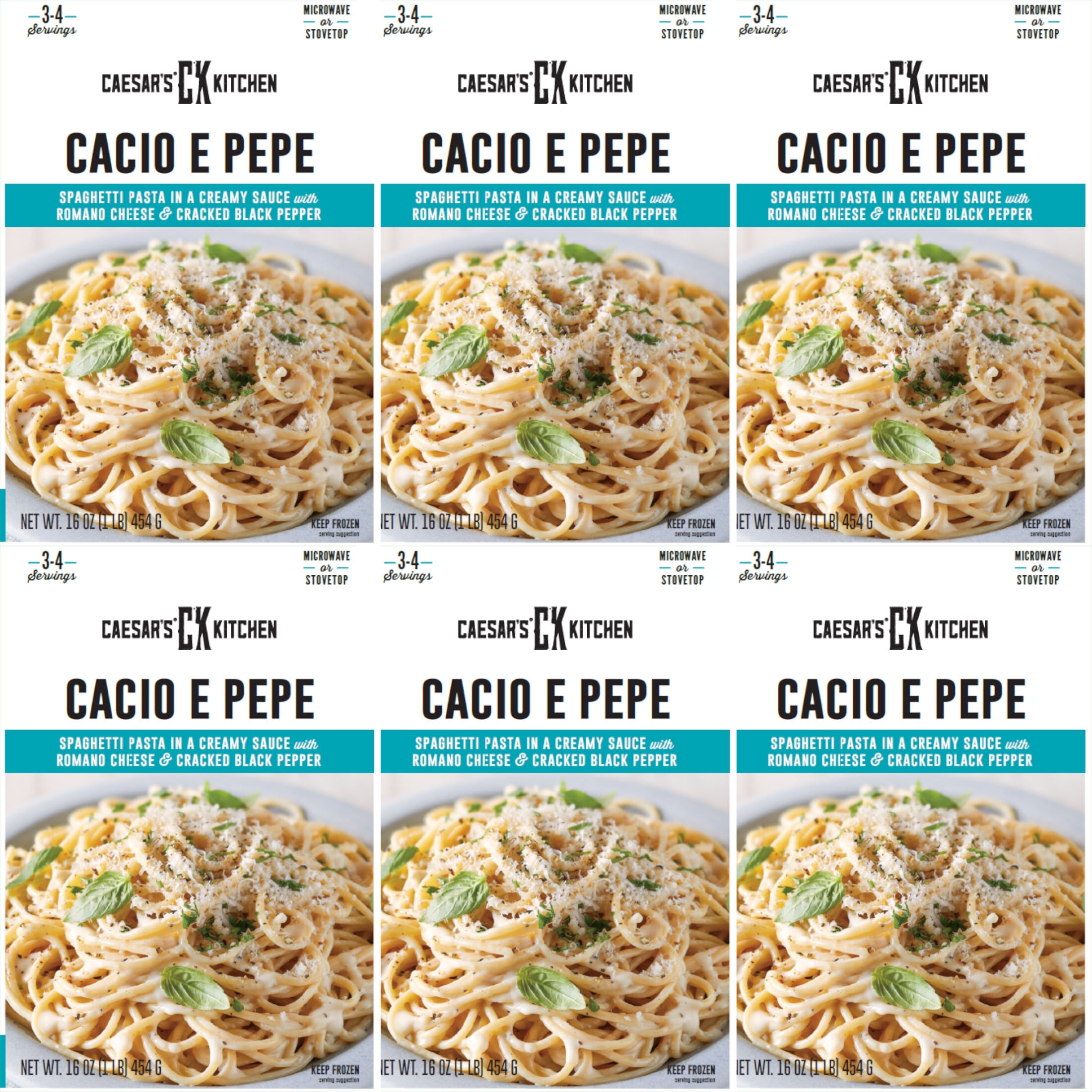 Caesar's Kitchen Cacio E Pepe, 16 oz. Box, 6Pack (Frozen)