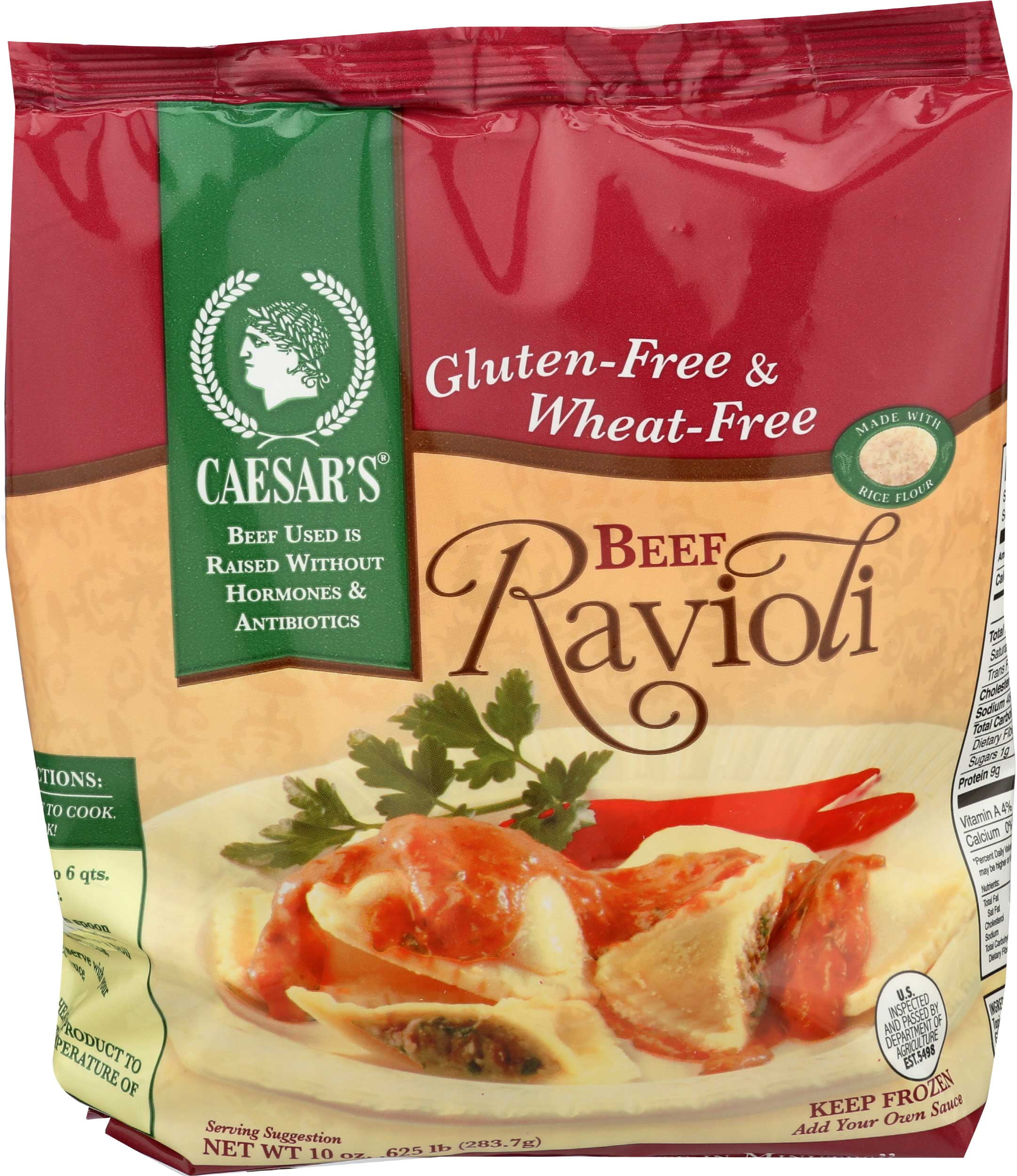 Find Your Perfect Caesars Gluten Free Beef Ravioli, 10 Ounce 6 per
