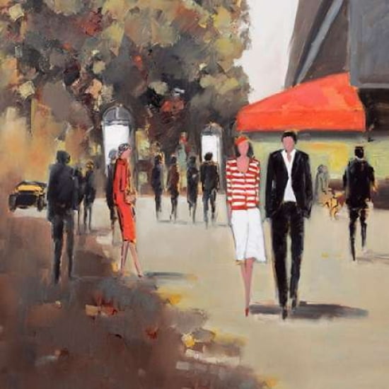 Caf?© De La Paix - Paris Canvas Art - Jon Barker (24 x 24)