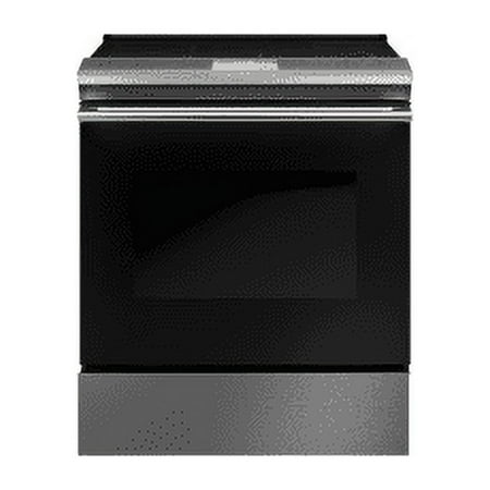 Café - Modern Glass 5.7 Cu. Ft. Slide-In Electric Induction Convection Range - Platinum Glass