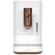 Caf  Affetto Automatic Espresso Machine + Milk Frother | Built-In & Adjustable Espresso Bean Grinder | One-Touch Brew in 90 Seconds | Matte White, 1.2 Liter