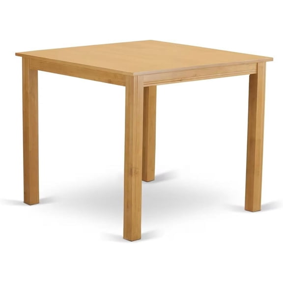 Caf Bar Height Counter Table - a Square Dinner Table Top with Sturdy Legs, 42x42 Inch, OAK