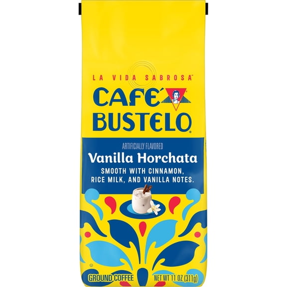Cafe Bustelo Vanilla Horchata Artificially Flavored Ground Coffee, 11 oz Bag