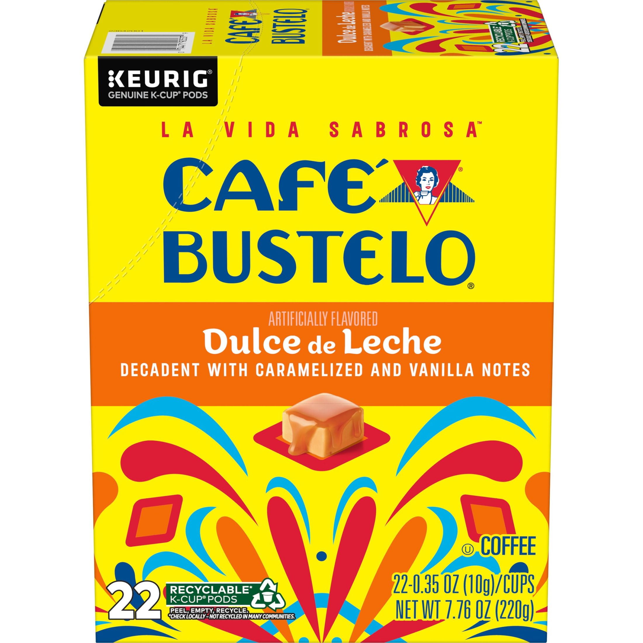Cafe Bustelo Dulce de Leche Artificially Flavored Coffee, 22 Ct. K Cup pods