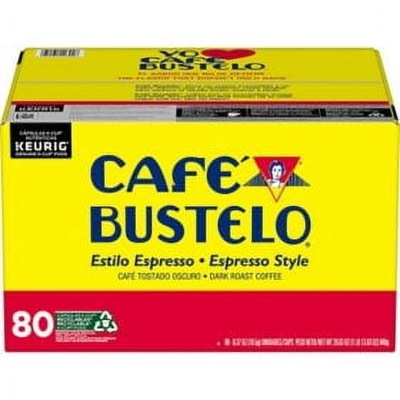 Caf Bustelo Coffee Espresso Style K-Cups, Dark Roast, 80 count.pack of 2