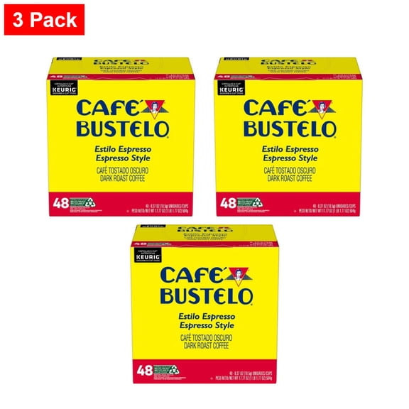 Caf Bustelo Espresso Dark Roast Coffee - Keurig K-Cup Pods - 48ct