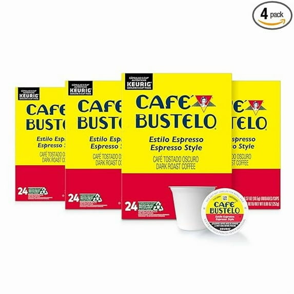Café Bustelo Espresso Style Dark Roast Coffee, 96 Keurig K-Cup Pods