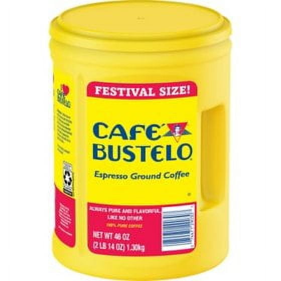 Café Bustelo Festival Size Dark Roast Ground Coffee, Espresso 46 oz.Pack of 2