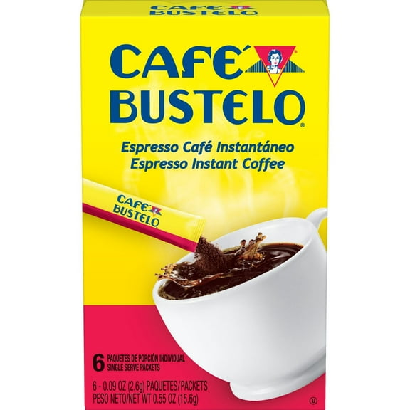 Caf Bustelo Instant Coffee Single Serve Packets, 6 Ct (Pack of 3)