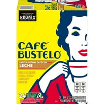 Caf Bustelo Sweet & Creamy Caf con Leche Coffee Drink, Keurig K-Cup Pods, 24 Count Box