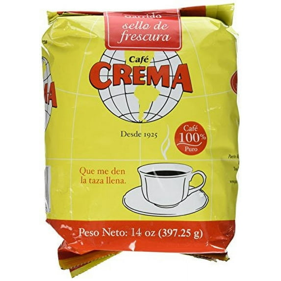 Café Crema Ground Coffee From Puerto Rico 14 Ounce