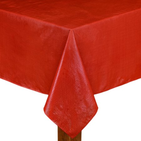 Café Deauville 100% Vinyl Tablecloth 60" Round, Burnt Orange
