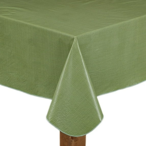 Café Deauville 100% Vinyl Tablecloth 60"X104", Sage