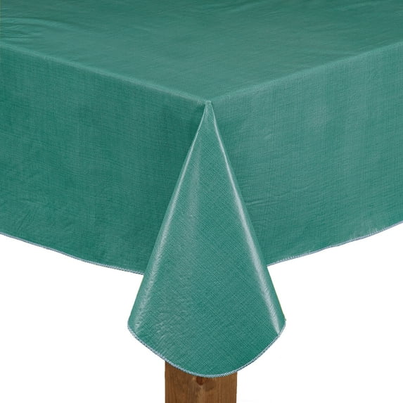 Café Deauville 100% Vinyl Tablecloth 60"X104", Teal