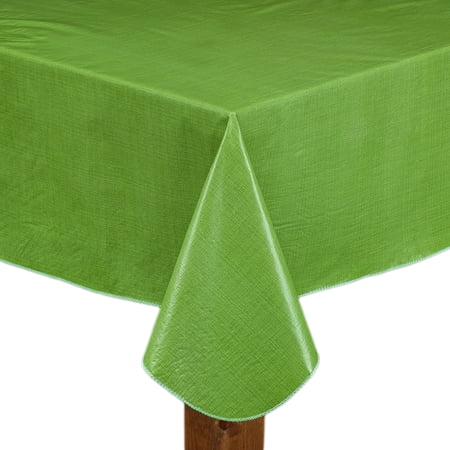 Café Deauville 100% Vinyl Tablecloth 70" Round, Sage