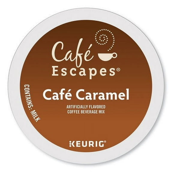 Café Escapes Cafe Caramel K-Cups, 24/Box