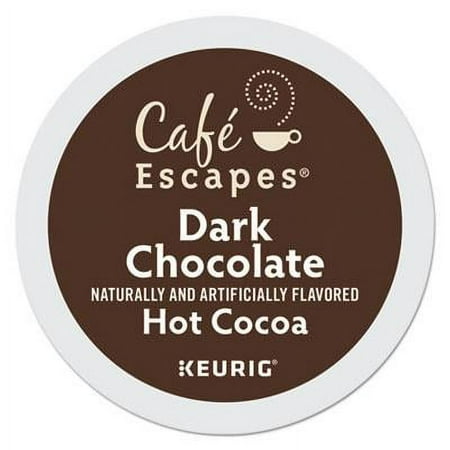 Caf Escapes-Cafe Escapes Dark Chocolate Hot Cocoa K-Cups, 24/Box