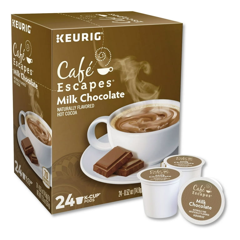 Cafe Escapes Milk Chocolate Hot Cocoa K-Cups, 96/Carton Cafe Escapes Milk Chocolate Hot Cocoa K-Cups, 96/Carton