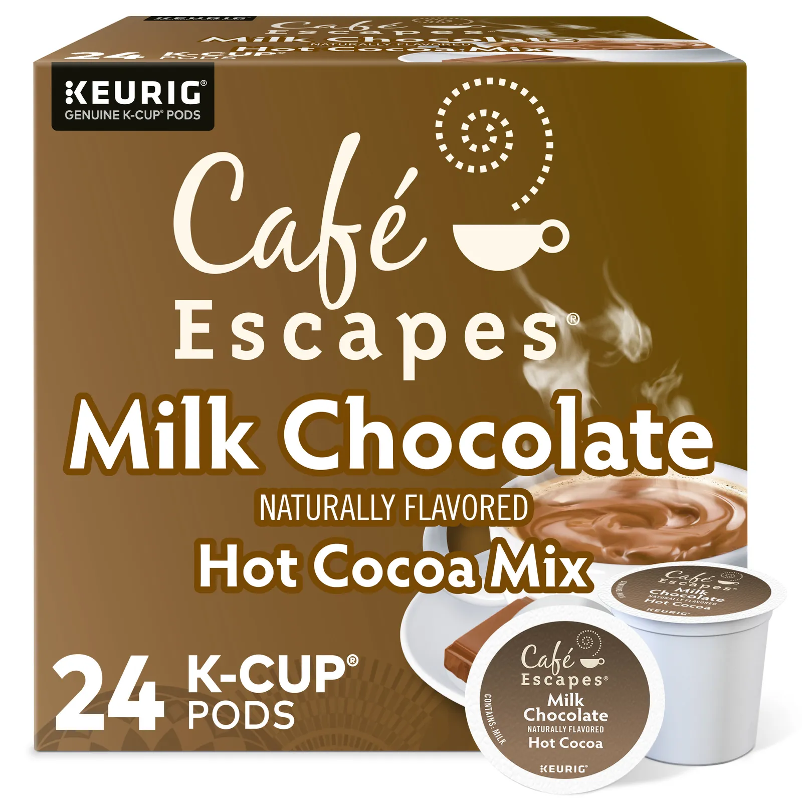 Milk Chocolate Hot Cocoa Single-Serve K-Cup Pods, 24 Count (Free ...