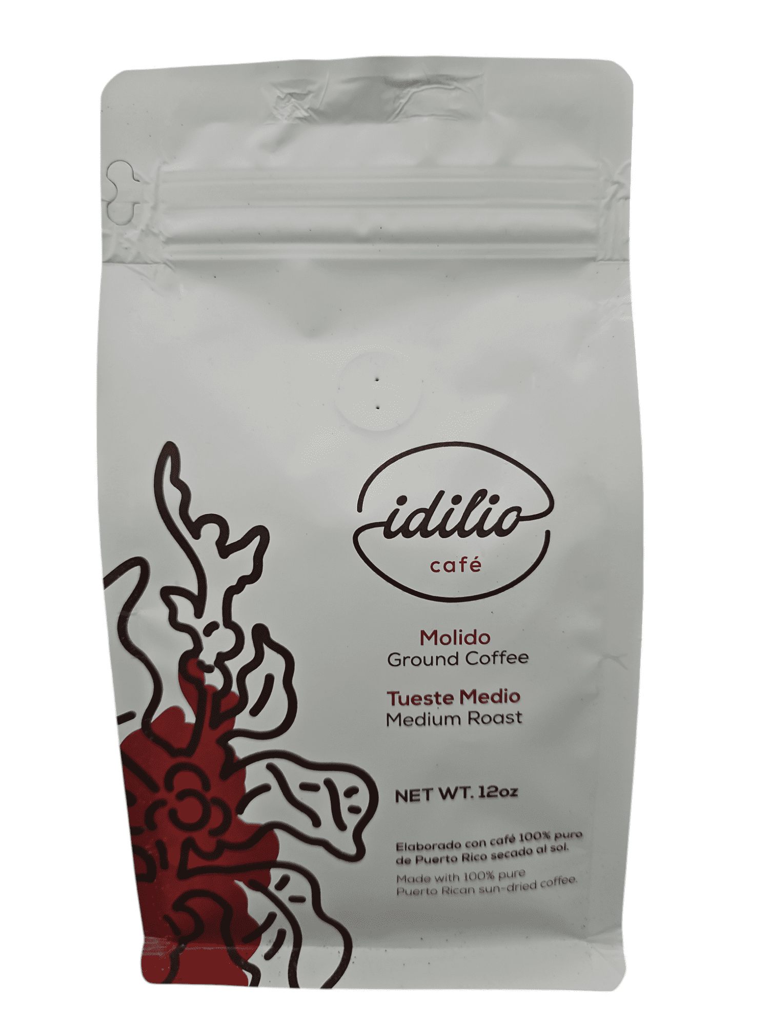 Idilio Ground Coffee Medium Roast, Bag 12oz
