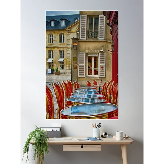 Cafã© In Versailles Poster Wall Art, Modern Wall Decor For Living Room Bedroom, 24x36 UNFRAMED