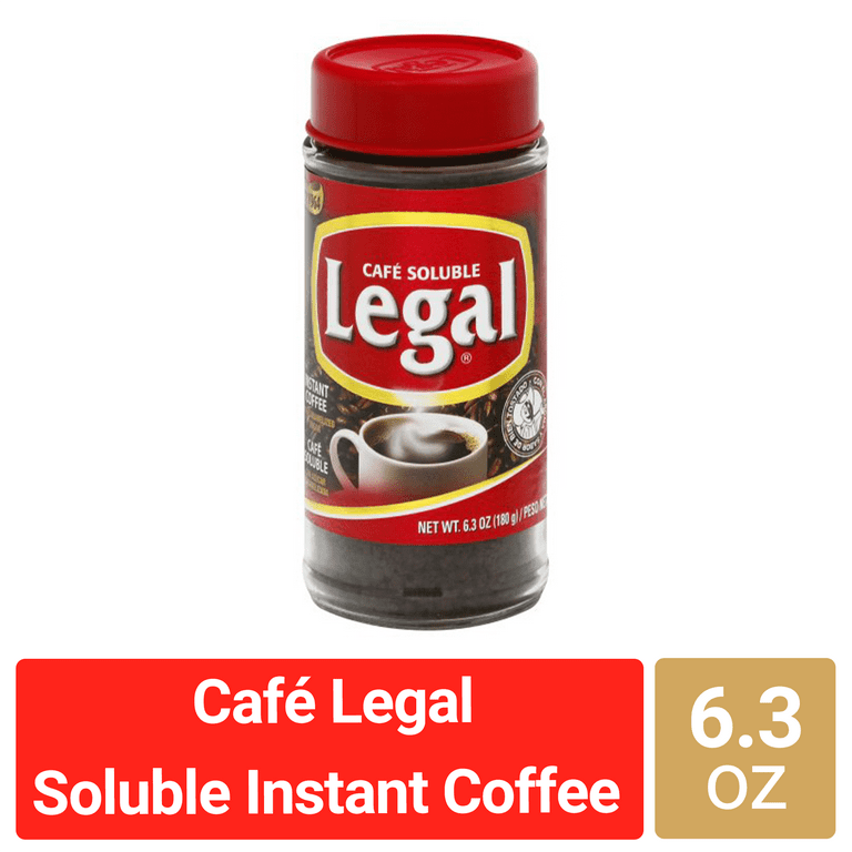 Café Legal Soluble Instant Coffee, Medium Roast Coffee, 6.3 oz