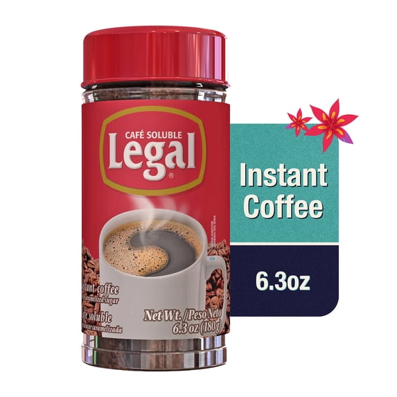 Café Legal Soluble Instant Coffee, Medium Roast, 6.3 oz