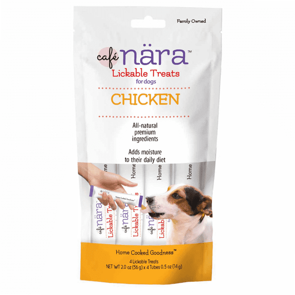 Café Nara Chicken Flavored Lickable Treats for Dogs - Pack of 6