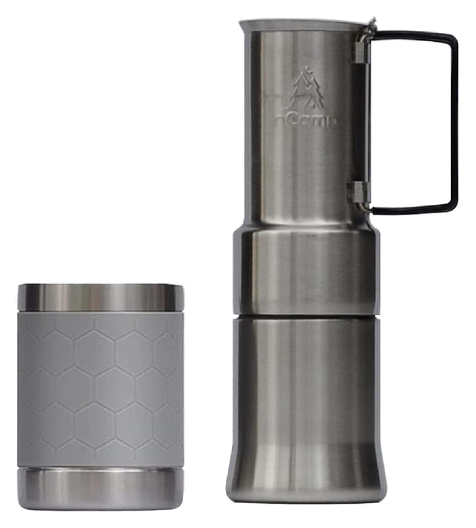 - Café, Portable Coffee Maker, Portable Espresso Machine, Compact Camping Coffee Maker, Stainless Steel Travel Coffee Maker with Camping Coffee Cup, Reusable, 12 oz