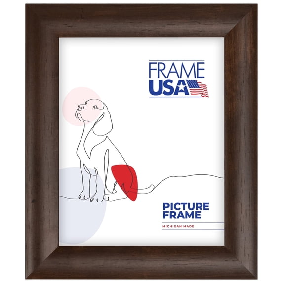 20x26 Picture Frame Brown Café Rounded, 58060, 1.5 Inch MDF, Plexiglass, Wall Display