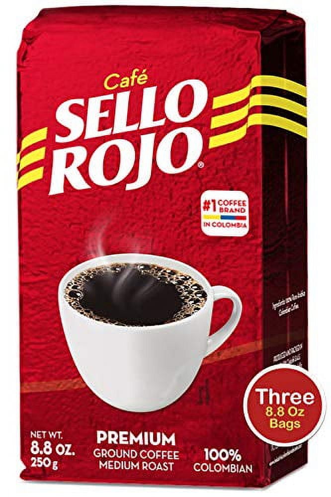CafÃ© Sello Rojo Premium Colombian Coffee | Medium Roast Premium Ground Coffee Bricks | CafÃ© de Colombia | 8.8 Ounce (Pack of 3)