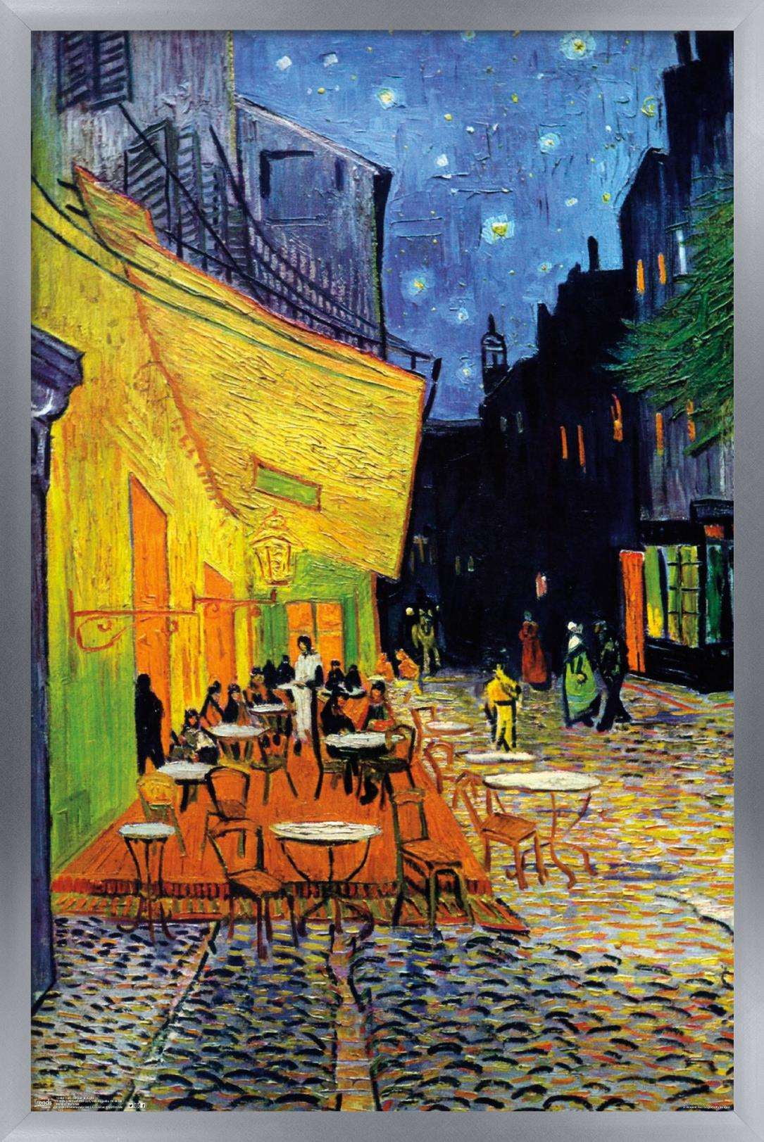 Van Gogh - Café Terrace at Night Poster - Café in city 