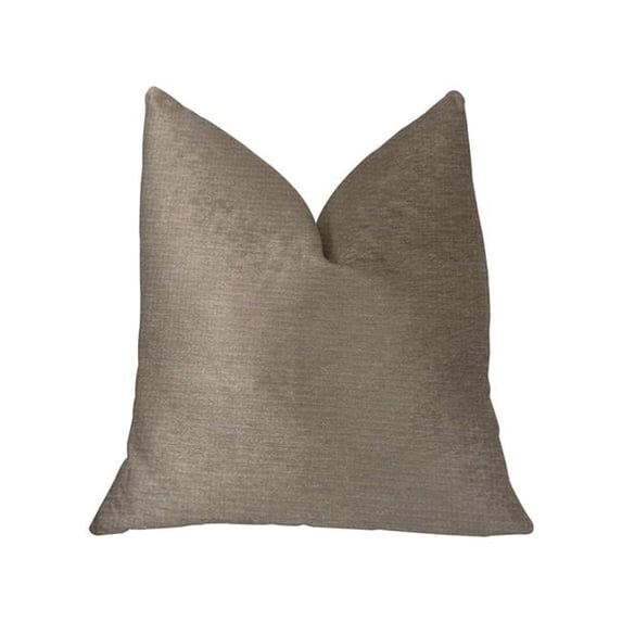 Caf au lait Brown & Beige Luxury Throw Pillow, 18 x 18 in.